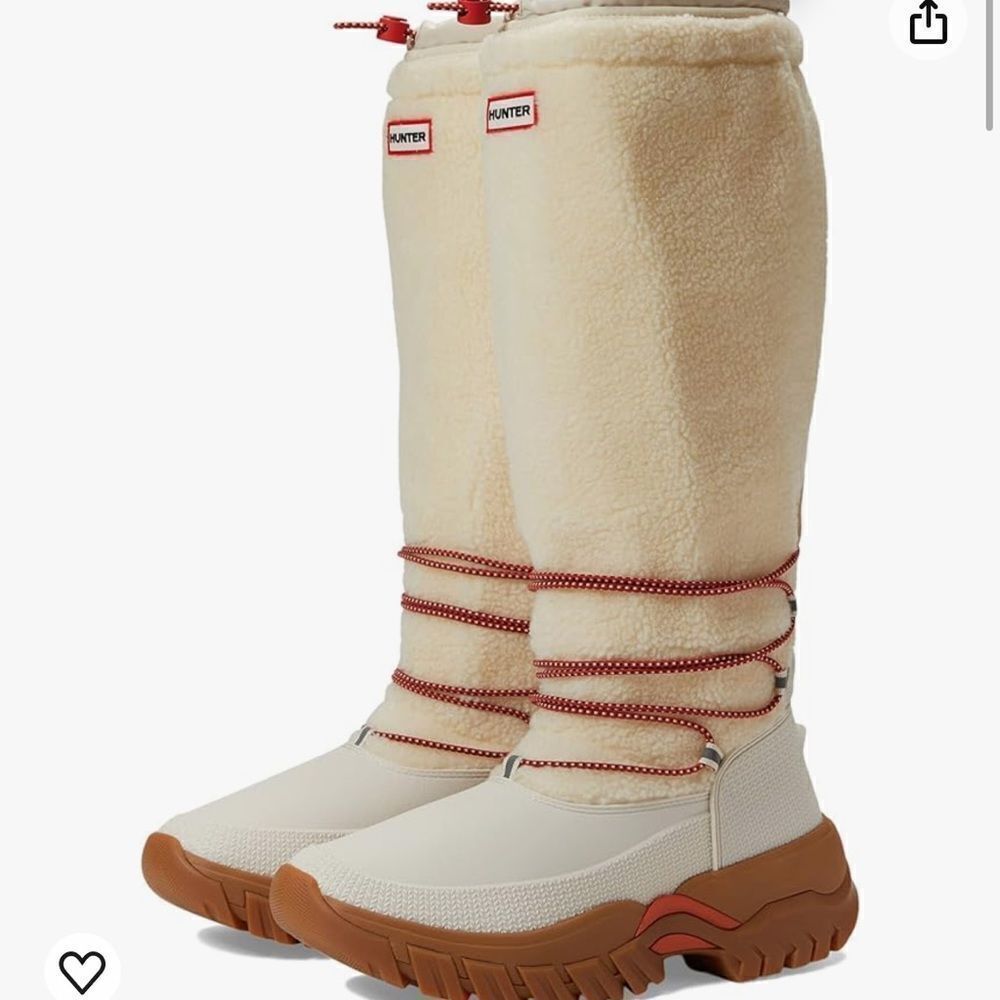 Hunter Wanderer Tall Sherpa Snow Boots for Women